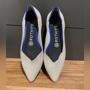 Size 6, authentic Rothy’s flax birdseye